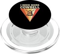 I Need More Cowbell Drum Lover Instrumento Musical Humor Retro PopSockets PopGrip para MagSafe