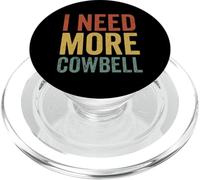 I Need More Cowbell Retro Vintage Drum Lover Música Humor PopSockets PopGrip para MagSafe