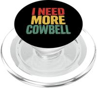 I Need More Cowbell Retro Vintage Drum Lover Música Humor PopSockets PopGrip para MagSafe