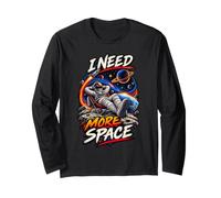 I Need More Space Astronaut Retro Funny Cita Sarcástica Manga Larga