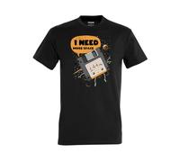 I Need More Space - Camiseta Hombre Manga Corta Modelo: 366A Talla 2XL Color Negro