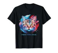 I Need More Space Funny Cat Galaxy Introvertido Space Lover Camiseta