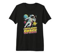 I Need More Space Funny Retro Astronauta Pop Art Comic Style Camiseta Premium