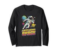I Need More Space Funny Retro Astronauta Pop Art Comic Style Manga Larga