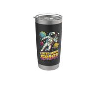 I Need More Space Funny Retro Astronauta Pop Art Comic Style Vaso térmico de acero inoxidable de doble pared
