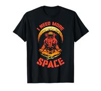 I Need More Space Yoga Astronauta Funny Retro Science Quote Camiseta