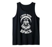 I Need More Space Yoga Astronauta Funny Retro Science Quote Camiseta sin Mangas