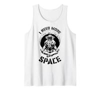 I Need More Space Yoga Astronauta Funny Retro Science Quote Camiseta sin Mangas