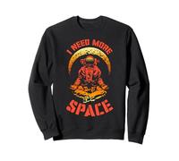 I Need More Space Yoga Astronauta Funny Retro Science Quote Sudadera
