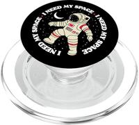 I Need My Space Cute Floating Astronaut in Outer Space PopSockets PopGrip para MagSafe