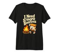 I Need S'More Bonfires Comic Camping Juego de Palabras Camiseta Premium