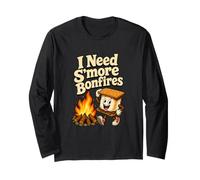 I Need S'More Bonfires Comic Camping Juego de Palabras Manga Larga