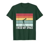 I Need Space Astronomía Divertido Ciencia Regalo Camiseta, Hombre, Verde Bosque, S