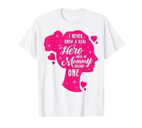 I Never Knew A Real Hero Mom Mes de Concientización sobre el Cáncer de Mama Camiseta