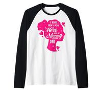 I Never Knew A Real Hero Mom Mes de Concientización sobre el Cáncer de Mama Camiseta Manga Raglan