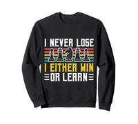 I Never Lose I Win or Learn Chess Mindset Gift Sudadera