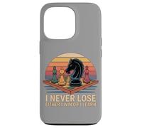 I Never Lose Juego de ajedrez Sunset Jugador Mentalidad Hobby Ajedrez Carcasa para iPhone 13 Pro