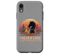 I Never Lose Juego de ajedrez Sunset Jugador Mentalidad Hobby Ajedrez Carcasa para iPhone XR