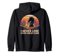 I Never Lose Juego de ajedrez Sunset Jugador Mentalidad Hobby Ajedrez Sudadera con Capucha