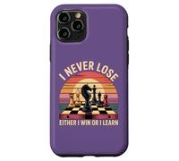 I Never Lose Juego de ajedrez Sunset Player Mentalidad Ajedrez Hobby Carcasa para iPhone 11 Pro