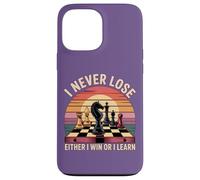 I Never Lose Juego de ajedrez Sunset Player Mentalidad Ajedrez Hobby Carcasa para iPhone 13 Pro MAX
