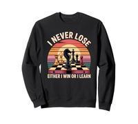 I Never Lose Juego de ajedrez Sunset Player Mentalidad Ajedrez Hobby Sudadera