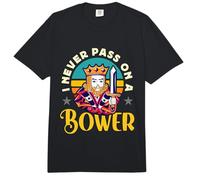 I Never Pass On A Bower Euchre Al Jugador le Encanta el Juego de Cartas Euchre Comfort Colors Adult Heavyweight T-Shirt