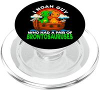 I Noah Guy Que tenía un par de brontosaurios Noah's Ark Dino PopSockets PopGrip para MagSafe