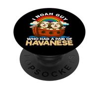 I Noah Guy Que tenía un par de Perros Havanese Noah's Ark PopSockets PopGrip Adhesivo