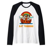 I Noah Guy Que tenía un par de Rata Terriers Perro Arca de Noé Camiseta Manga Raglan