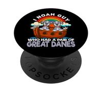 I Noah Guy Who Had A Pair of Great Daneses Noah's Ark Dog Cute PopSockets PopGrip Adhesivo