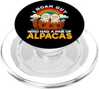 I Noah Guy Who Tenía Un Par De Alpacas Noah's Ark Religious PopSockets PopGrip para MagSafe
