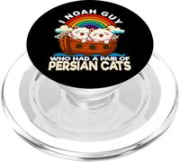 I Noah Guy Who Tenía Un Par De Gatos Persas Juego De Palabra Arca De Noé PopSockets PopGrip para MagSafe