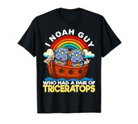 I Noah Guy Who Tenía Un Par De Triceratops Dinosaurio Arca De Noé Camiseta