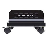 I/O Crest Slim Computer PC or UPS Metal Floor Stand with Adjustable Width and Locking Caster Wheels