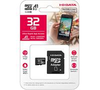 I-O DATA I-O MSD-A1-32G. Tarjeta de Memoria microSDHC con Adaptador SD, Velocidad de Transferencia hasta 104MB/s, Rendimiento de apps A1, Clase 10, U1, IPX7, 32GB