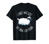 I Once Was Lost But Now I Am Found Verso de la Biblia Cristiano Camiseta gráfica económica