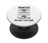 I Once Was Lost But Now I Am Found Verso de la Biblia Cristiano PopSockets PopGrip Adhesivo