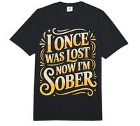 I Once Was Lost Now I'm Sober Recuperación - Comfort Colors Adult Heavyweight T-Shirt