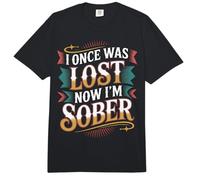 I Once Was Lost Now I'm Sober Recuperación - Comfort Colors Adult Heavyweight T-Shirt