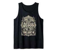 I Only Care What Jesus and My Wife Think About Me Christian Camiseta sin Mangas