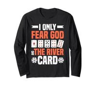 I Only Fear The River Card Gambling Casino Poker Gráfico Manga Larga