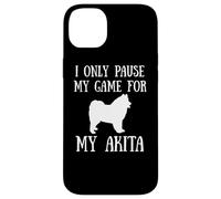 I Only Pause My Game For My Akita Gamer E-Sports Player Carcasa para iPhone 14 Plus