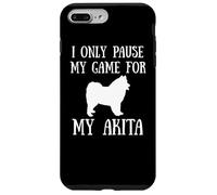I Only Pause My Game For My Akita Gamer E-Sports Player Carcasa para iPhone 7 Plus/8 Plus