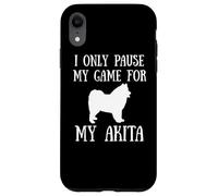 I Only Pause My Game For My Akita Gamer E-Sports Player Carcasa para iPhone XR