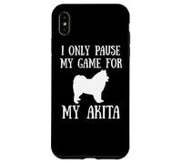 I Only Pause My Game For My Akita Gamer E-Sports Player Carcasa para iPhone XS Max