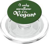 I Only Swallow if It's Vegan Divertida Idea de Regalo a Base de Plantas PopSockets PopGrip para MagSafe