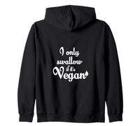 I Only Swallow if It's Vegan Divertida Idea de Regalo a Base de Plantas Sudadera con Capucha