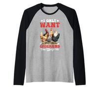 I Only Want Chickens Don't Judge Me Farmer Backyard - Camiseta Manga Raglan
