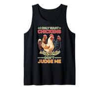 I Only Want Chickens Don't Judge Me Farmer Backyard Camiseta sin Mangas